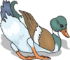 Leaning Duck Clip Art